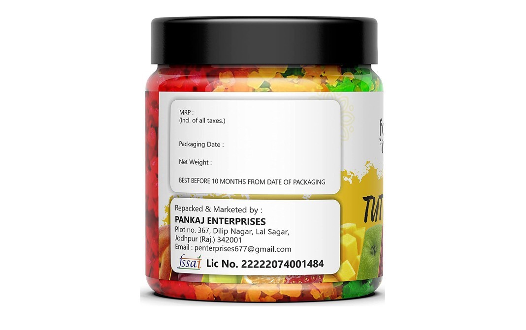 Foodery Tutti Frutti    Plastic Jar  400 grams